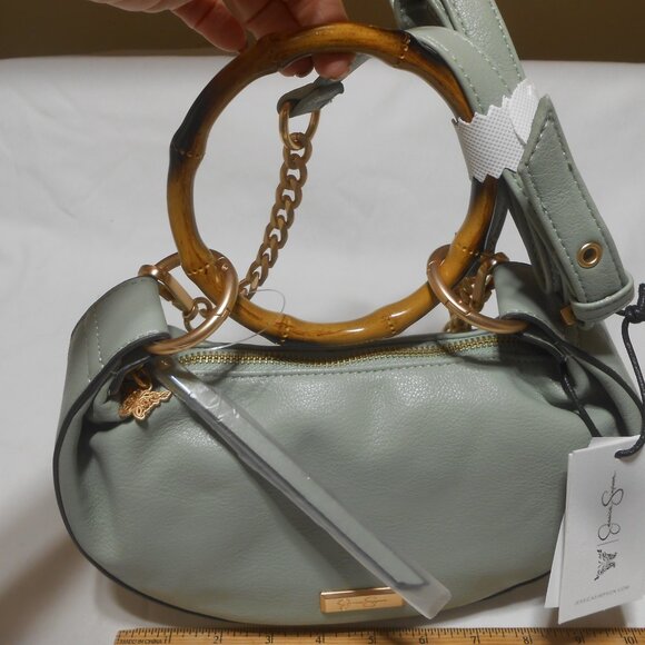 NEW EVANGELINE JESSICA SIMPSON HOBO BAMBOO BRACELET CROSSBODY HANDBAG PURSE 🎁👩 - Picture 7 of 15
